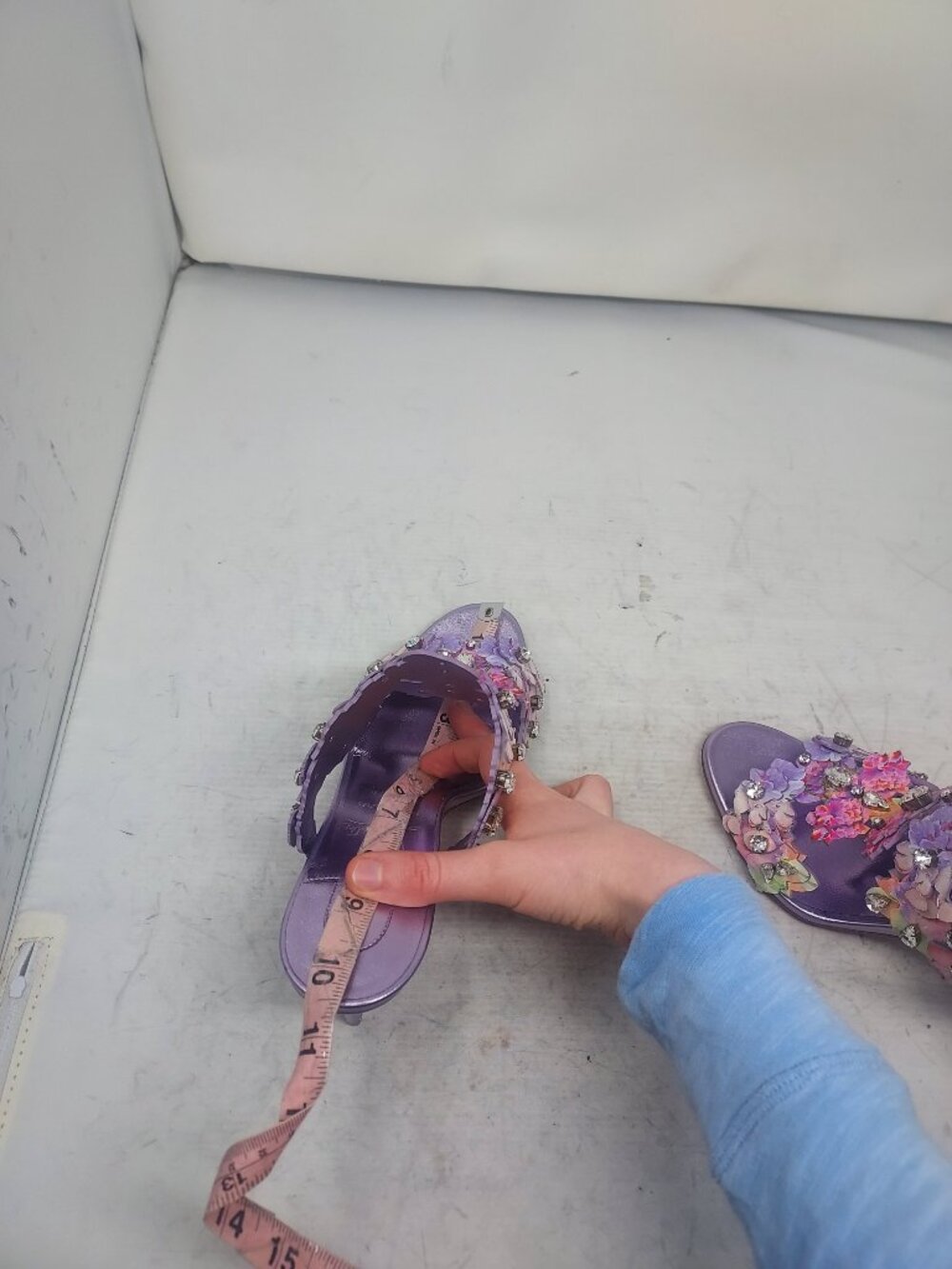 Christian Louboutin Purple Flora Jewel Heel Sandal - Picture 12 of 12